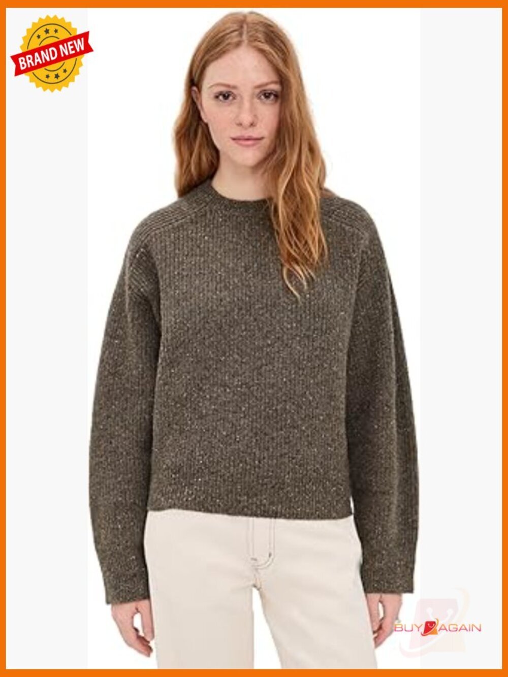 Merino Wool Pullover Sweater, Crew Neck, Cinch Waist, Hand Wash Only